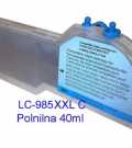 FENIX B-LC985XXL Cyan polnilna kartuša velike XXL kapacitete z 40ml črnila za Brother tiskalnike  kartusa, toner, foto papir, panasonic, inkjet, laserjet