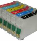 Komplet polnilnih kartuš Fenix E-T0801, E-T0802, E-T0803, E-T0804, E-T0805, E-T0806 z ARC čipom brez črnila  kartusa, toner, foto papir, panasonic, inkjet, laserjet