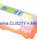 FENIX C-CLI521Y ARC kartuša brez črnila z auto reset čipom ( ARC ) - polnilna  kartusa, toner, foto papir, panasonic, inkjet, laserjet